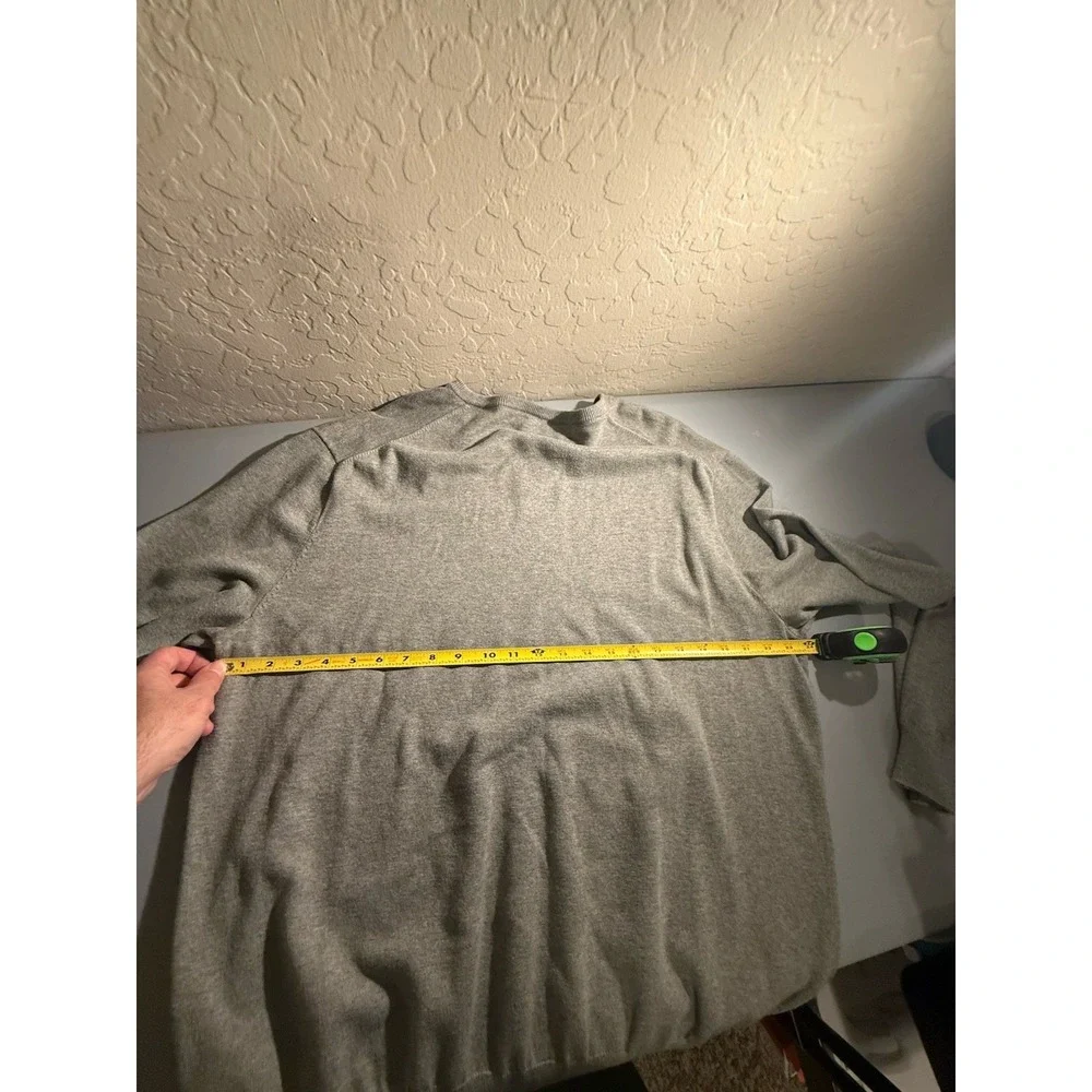 Polo Ralph Lauren Sweater Mens 2XL Gray‎ V Neck Cotton Pullover